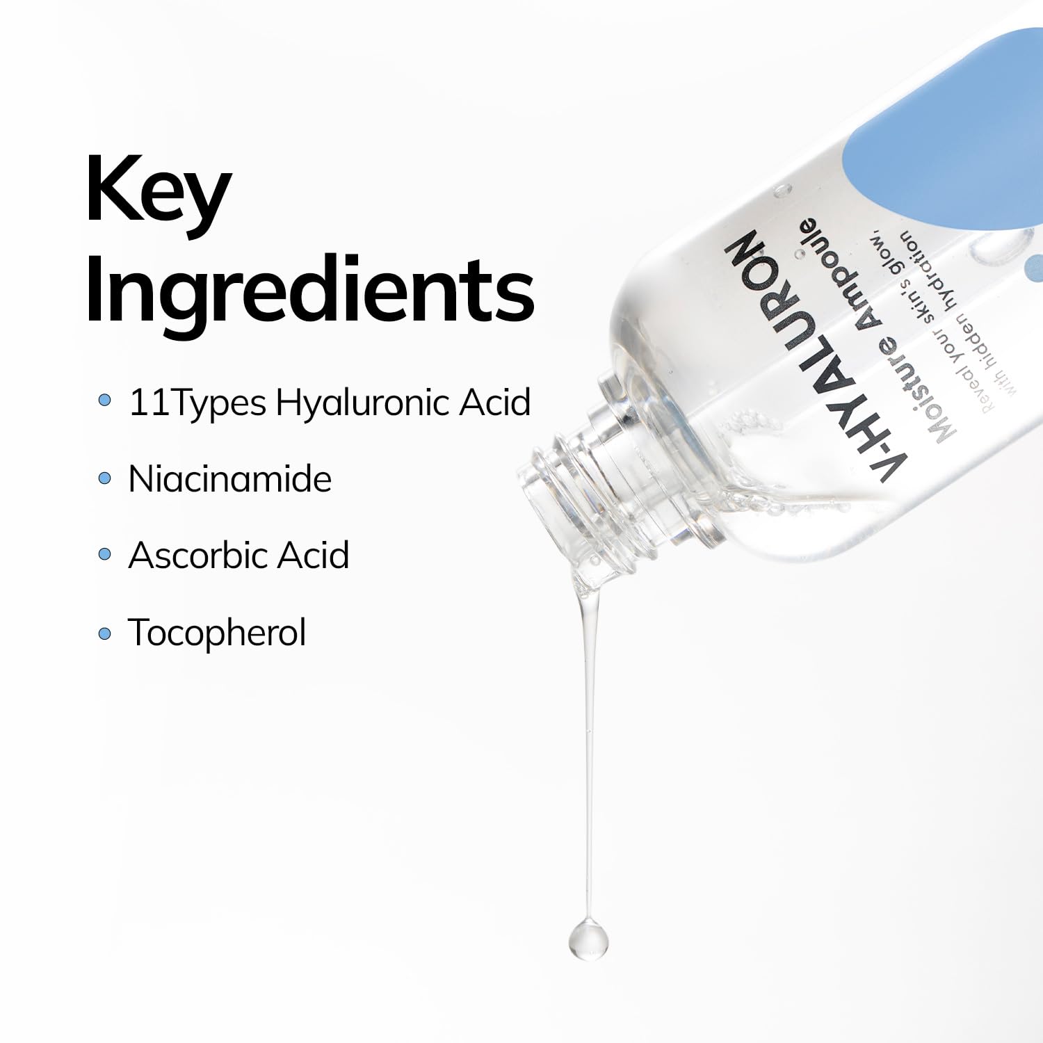 BY MERZY V-Hyaluronic Acid Moisture Ampoule - Hyaluronic Acid, Moisture Boost, Hydration Ampoule, Skin Soothing, All skin type, Serums, Korean Skincare (100ml/3.38 fl.oz.)
